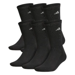 Adidas Athletic 6pk Men’s Black Crew Socks