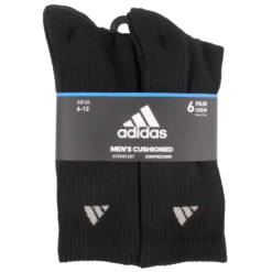 Adidas Athletic 6pk Men’s Black Crew Socks 5 Adidas Athletic 6pk Men’s Black Crew Socks -Shoe Sensation Shop adidas 5125031 socks black03