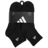 Adidas 6PK Men's Quarter Socks -Shoe Sensation Shop adidas 5125358 mensquarter6packblack black01