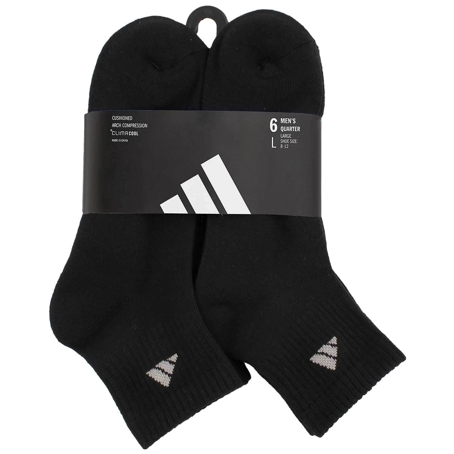 Adidas 6PK Men's Quarter Socks 1 Adidas 6PK Men's Quarter Socks