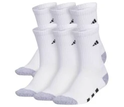 Adidas 6PK Youth Kids' Crew Socks