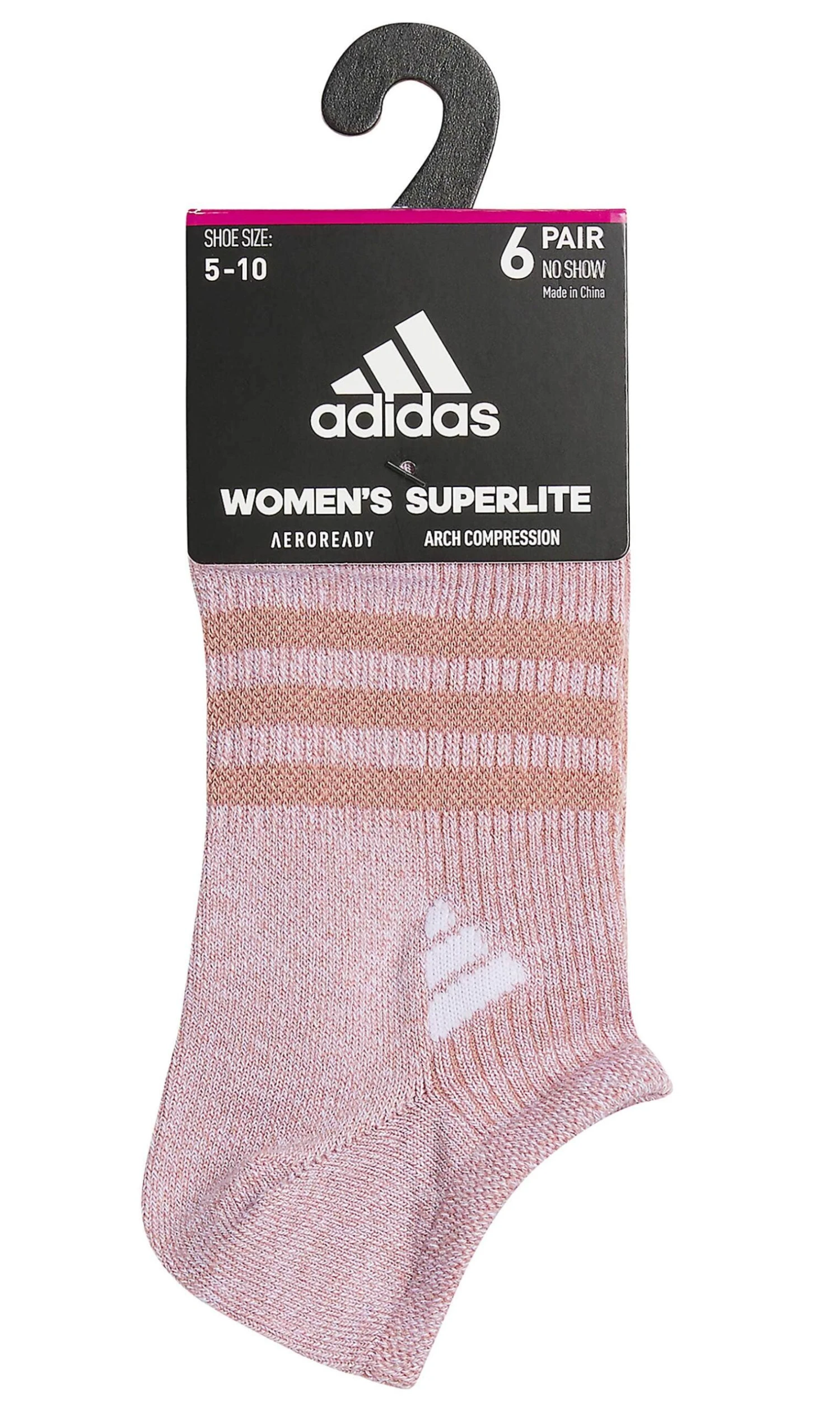 Adidas Superlite 6PK Women's No Show Socks 1 Adidas Superlite 6PK Women's No Show Socks