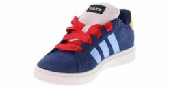 Adidas Grand Court 00's Snow White Youth Girls’ (11-3) Court Sneaker -Shoe Sensation Shop adidas jq6680 grandcourt00ssnowwhite blue05