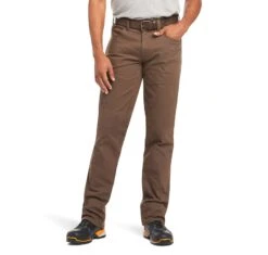 Ariat Rebar M4 Low Rise Durastretch Made Tough Grey Men's Straight Leg Pant