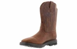 Ariat Sierra Shock Shield Patriot Men’s Wide-Width Steel Toe Work Boot -Shoe Sensation Shop ariat 10044426 sierrashockshieldpatriot brown05