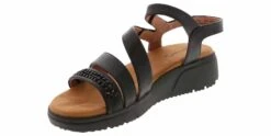 Baretraps Soren Women's Wedge Sandal 10 Baretraps Soren Women's Wedge Sandal -Shoe Sensation Shop baretraps soren black s sorenblackstrapsandal black05