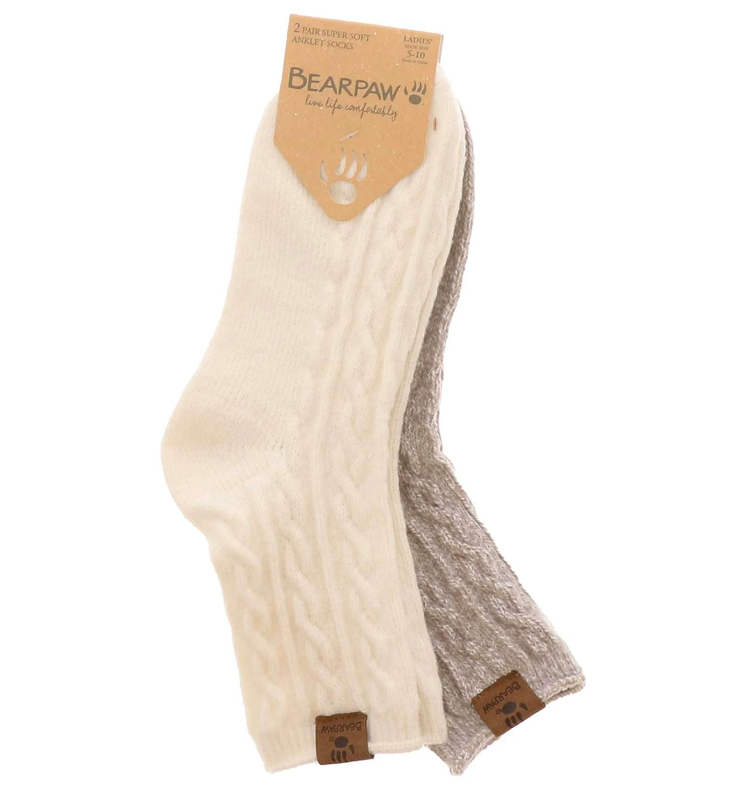Bearpaw 2-Pack Super Soft Women's Anklet Socks 1 Bearpaw 2-Pack Super Soft Women's Anklet Socks