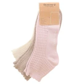 Bearpaw 3-Pack Super Soft Women's Anklet Socks -Shoe Sensation Shop bearpaw 06lxc059183 egt bamboowaffletextureandlettuc beige04