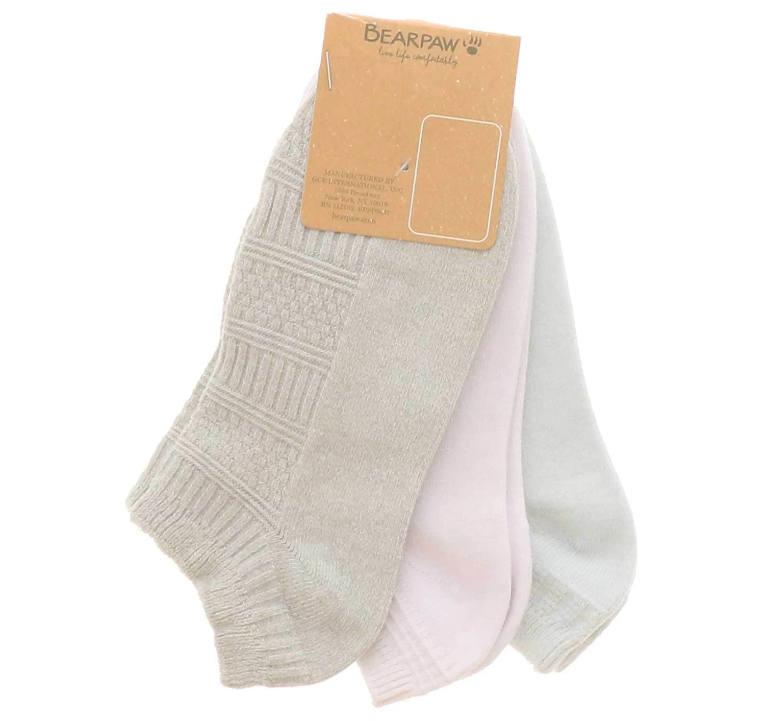 Bearpaw 3-Pack Cotton Blend Women's Low Cut Socks 2 Bearpaw 3-Pack Cotton Blend Women's Low Cut Socks - Image 2
