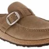 Birkenstock Buckley Women's Comfort Clog -Shoe Sensation Shop birkenstock 1019490 buckleyclog tan01