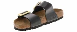 Birkenstock Sydney Luxe Buckle Women's Footbed Sandal -Shoe Sensation Shop birkenstock 1029457 sydneyluxebuckleblack black05