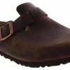 Birkenstock Boston Men’s Comfort Clog -Shoe Sensation Shop birkenstock 860131 bostondarkbrown brown01