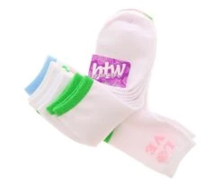 BTW 5-Pack Pickle Ball Women's Ankle Socks -Shoe Sensation Shop btw 07lxc004005 pickleballeranklet white05