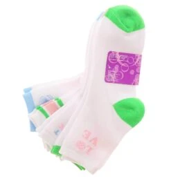 BTW 5-Pack Pickle Ball Women's Ankle Socks -Shoe Sensation Shop btw 07lxc004005 pickleballeranklet white06