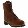 Carolina 8-inch Logger Men's Waterproof Steel Toe Work Boot -Shoe Sensation Shop carolina ca9821 8inwpsteeltoelogger brown01