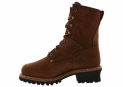 Carolina 8-inch Logger Men's Waterproof Steel Toe Work Boot -Shoe Sensation Shop carolina ca9821 8inwpsteeltoelogger brown04