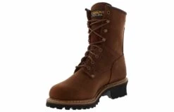 Carolina 8-inch Logger Men's Waterproof Steel Toe Work Boot -Shoe Sensation Shop carolina ca9821 8inwpsteeltoelogger brown05