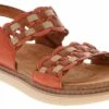 Clarks Arwell Glide Women's Fashion Sandal -Shoe Sensation Shop clarks 26181411 arwellglideorangecombo orange01