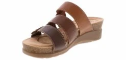 Clarks Calenne Lily Women’s Comfort Sandal -Shoe Sensation Shop clarks 26181558 calenneliltbrownmultislide brown05