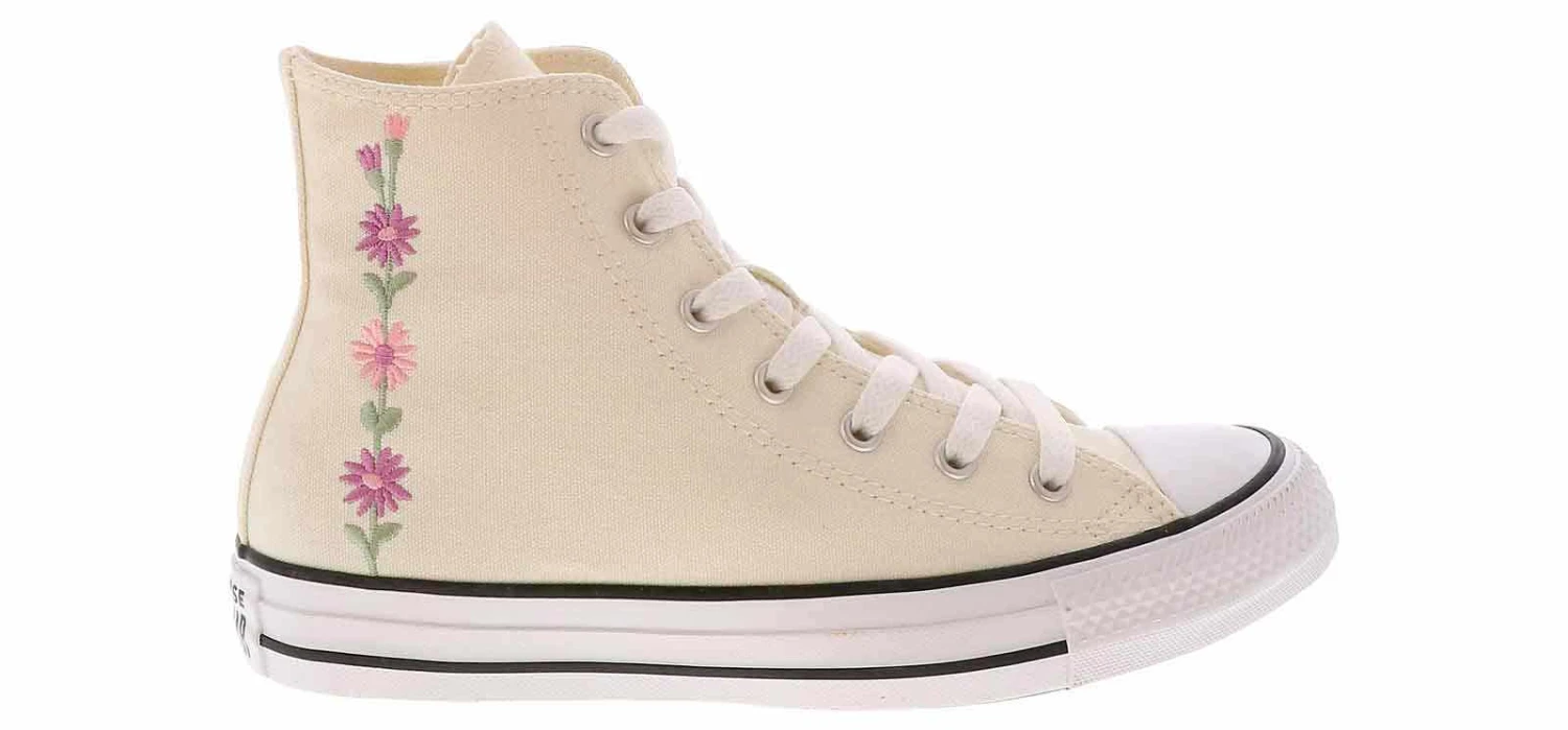 Converse Chuck Taylor All Star Floral Junior Girls’ (4-7) Hi-Top Canvas Sneaker 2 Converse Chuck Taylor All Star Floral Junior Girls’ (4-7) Hi-Top Canvas Sneaker - Image 2