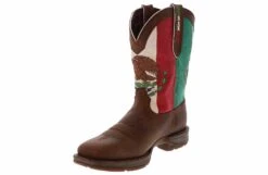 Durango Rebel Mexico Flag Men's Western Boot -Shoe Sensation Shop durango ddb0430 mexicoflagboot brown05