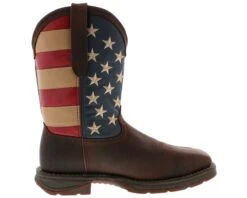 Durango Rebel Men's Steel Toe Western Work Boot 9 Durango Rebel Men's Steel Toe Western Work Boot -Shoe Sensation Shop durango rebel flag db020 brown red04 2