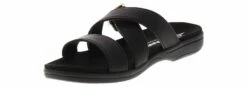 Eastland Sanibel Women's Wide-Width Sandal -Shoe Sensation Shop eastland 3377 01 sanibelwideblackstrap black05