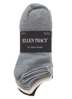 Ellen Tracy 10PK Women's No-Show Socks