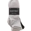 Ellen Tracy 6PK Women's Ribbed Quarter Socks -Shoe Sensation Shop ellentracy etsxl 1005 grey ellentracy6pkribbedqtr grey01