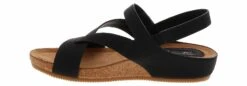 Euro Soft By Sofft Gianetta Women’s Comfort Wedge Sandal Black -Shoe Sensation Shop eurosoftbysofft gianetta black gianettablkstraptoeloop black04