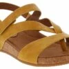 Euro Soft By Sofft Gianetta Yellow Women's Comfort Wedge Sandal -Shoe Sensation Shop eurosoftbysofft gianetta yellow gianetta yellow01
