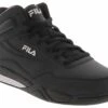 Fila Clencher Men's Hi-Top Basketball Sneaker -Shoe Sensation Shop fila 1bm02488 013 clencher black01