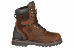 Georgia Boots Brookville 8-Inch Men's Steel Toe Work Boot -Shoe Sensation Shop georgiaboot g9334 brookville brown 02