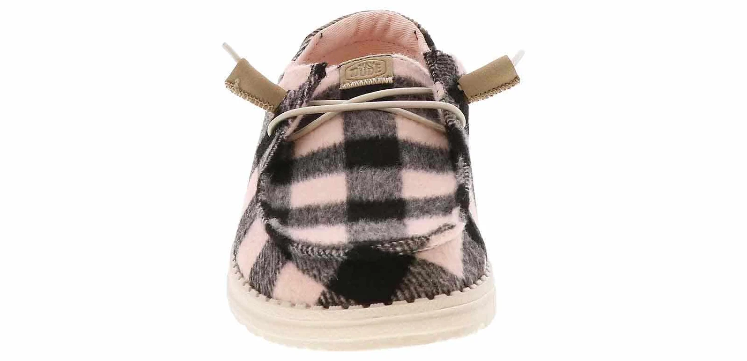 HEYDUDE Wendy Buffalo Plaid Pink Women’s Casual Shoe 6 HEYDUDE Wendy Buffalo Plaid Pink Women’s Casual Shoe - Image 6