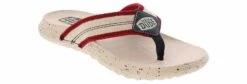 HEYDUDE Myers Americana White Red Men's Thong Sandal -Shoe Sensation Shop heydude 41095 119 myersflipamericanawhitered white05