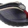 HEYDUDE Myers Americana Navy White Men's Thong Sandal -Shoe Sensation Shop heydude 41095 4mp myersflipamericananavywhite navy01