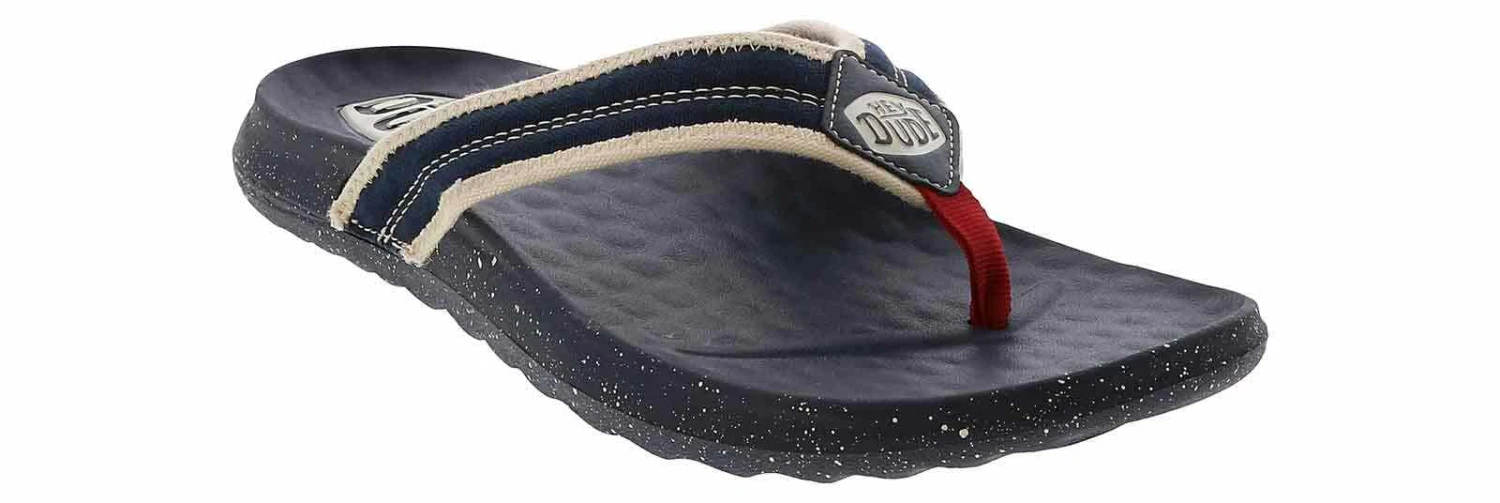 HEYDUDE Myers Americana Navy White Men's Thong Sandal 1 HEYDUDE Myers Americana Navy White Men's Thong Sandal