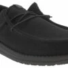 HEYDUDE Wally Funk Mono Men’s Wide-Width Casual Shoe -Shoe Sensation Shop heydude 41815 0xs wallyfunkmonowide black01
