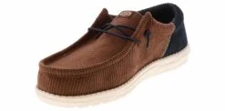 HEYDUDE Wally Funk Corduroy Men’s Casual Shoe -Shoe Sensation Shop heydude 41909 2w5 wallyfunkcorduroybrnblk brown05