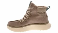 HEYDUDE Wendy Apres Coated Twill Women’s Mid Top Fashion Boot -Shoe Sensation Shop heydude 41990 267 wendyaprescoatedtwill brown04