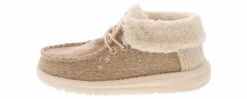 HEYDUDE Wendy Fold Brushed Cozy Youth Girls’ (11-3) Shoe -Shoe Sensation Shop heydude 42143 105 wendyfoldybrushedcozy beige04