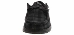 HEYDUDE Wally Funk Waffle Plaid Men's Casual Shoe -Shoe Sensation Shop heydude 42160 006 wallyfunkwaffle black06