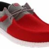 HEYDUDE Wally Tri Varsity Mesh Men’s Casual Shoe 13 HEYDUDE Wally Tri Varsity Mesh Men’s Casual Shoe -Shoe Sensation Shop heydude 42640 642 wallytrivarsitymeshrdgrybl red01