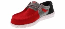 HEYDUDE Wally Tri Varsity Mesh Men’s Casual Shoe -Shoe Sensation Shop heydude 42640 642 wallytrivarsitymeshrdgrybl red05