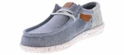 HEYDUDE Wally Funk Seersucker Men's Casual Shoe -Shoe Sensation Shop heydude 43126 4xa wallyfunkseersucker blue05