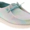 HEYDUDE Wendy Mermaid Shimmer Youth Girls’ (11-4) Casual Shoe -Shoe Sensation Shop heydude 43280 4vk wendyythmermaidshimmer blue01