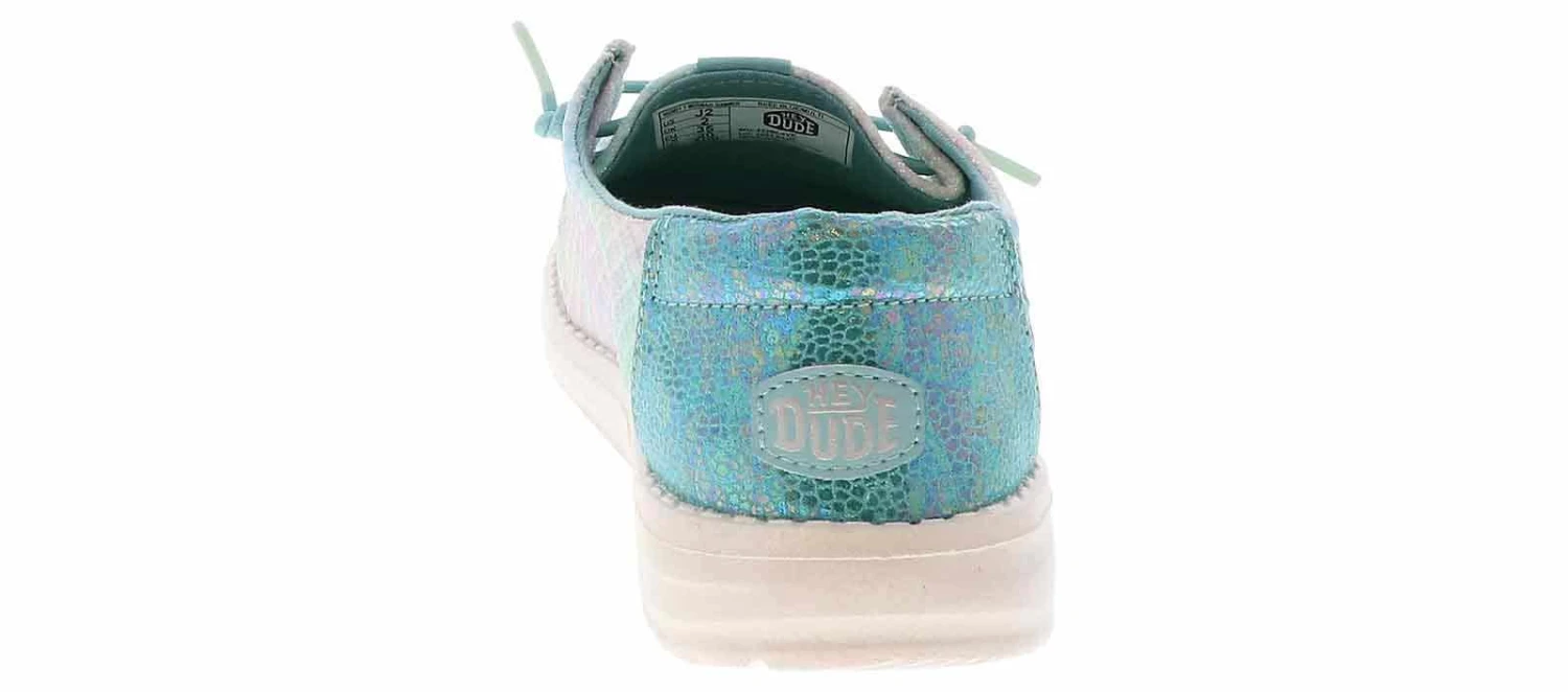 HEYDUDE Wendy Mermaid Shimmer Youth Girls’ (11-4) Casual Shoe 3 HEYDUDE Wendy Mermaid Shimmer Youth Girls’ (11-4) Casual Shoe - Image 3