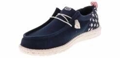 HEYDUDE Wally Funk Americana Stars Men's Casual Shoe -Shoe Sensation Shop heydude 43633 4uc wallyfunkamericanastars navy05