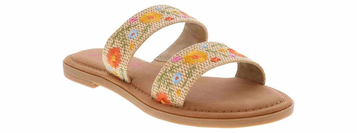 Jellypop Rily Natural Embroid Women's Fashion Sandal 1 Jellypop Rily Natural Embroid Women's Fashion Sandal