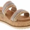 Jellypop Sarita Women's Wedge Sandal -Shoe Sensation Shop jellypop sarita gold mti sarita2bandwedgemulti multi01